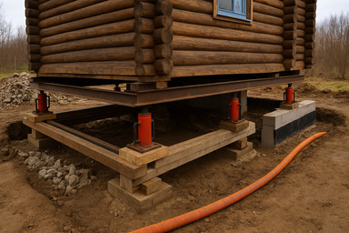 Особенности ремонта фундамента деревянного дома